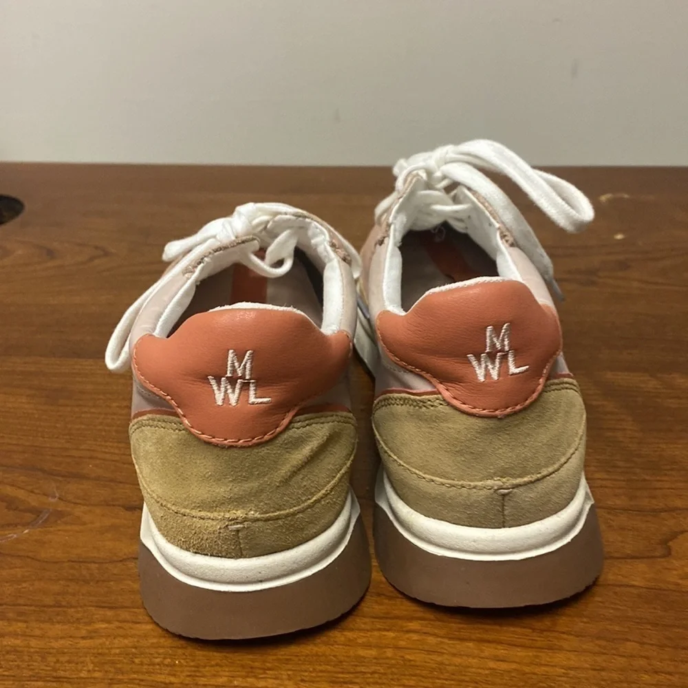 MadeWell Item NC290 Kickoff Trainer Sneakers in (Re)sourcedNylon and Pink Nubuck